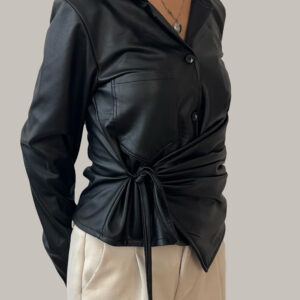 کت چرم گره ای